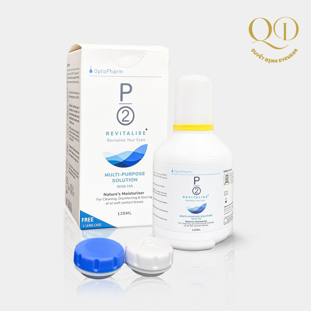 P2 REVITALISE – Dung Dịch Ngâm, Rửa & Bảo Quản Kính Áp Tròng MPS 120ml/360ml, Hộp