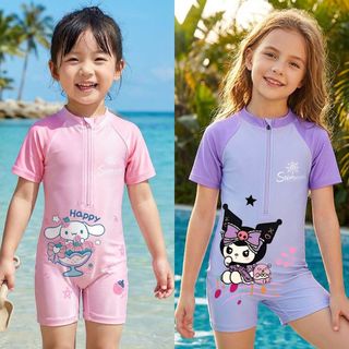 Đồ bơi mới mùa hè cho bé gái – Tay ngắn & tay dài, vải polyester chống nắng, phù hợp hồ bơi và nhiều nơi khác.