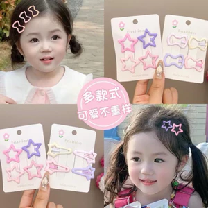 Set 32 Kẹp Tách Tạo Kiểu Tóc Cho Bé – Nhiều Hình Xinh Xắn Hồng Tím Dễ Thương