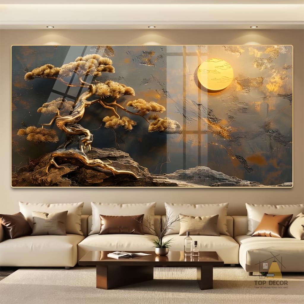 Tranh Treo Decor "Cây Cổ Thụ Tài Lộc" Tranh Decor - Tranh Treo Phòng khách, Tranh Treo phòng ngủ, Tranh tráng gương