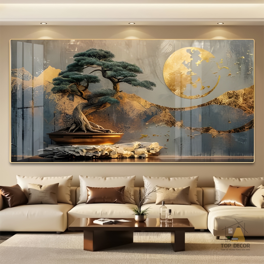 Tranh Treo Decor "Cây Cổ Thụ Tài Lộc" Tranh Decor - Tranh Treo Phòng khách, Tranh Treo phòng ngủ, Tranh tráng gương