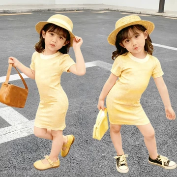 Váy Body Cho Bé Gái, Váy Thun Tăm Body xinh cho bé gái 1-10 tuổi LÊN DÁNG siêu đẹp,co giãn tốt