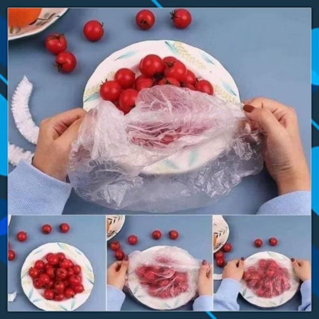 (Combo 3 túi), Màng bọc thực phẩm có chun co giãn có thể tái sử dụng ( loại 1 )