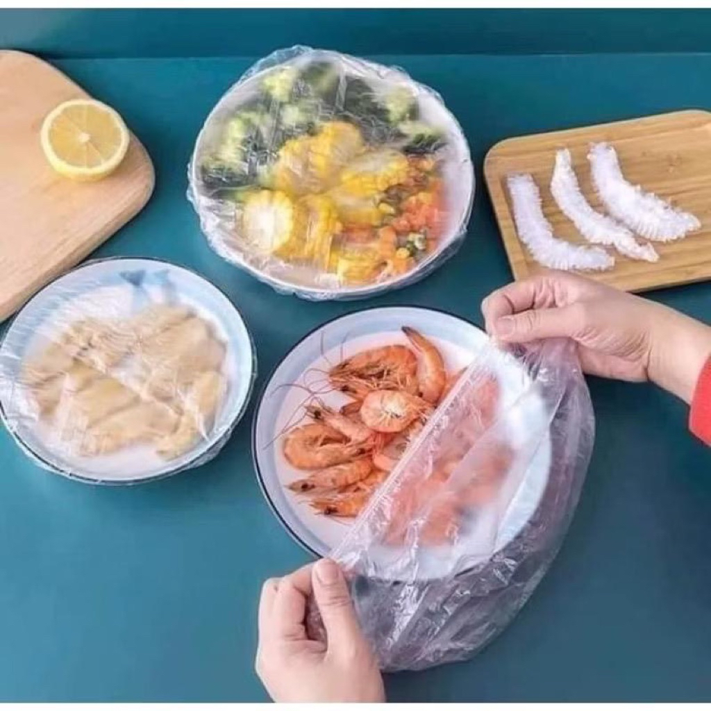 (Combo 3 túi), Màng bọc thực phẩm có chun co giãn có thể tái sử dụng ( loại 1 )