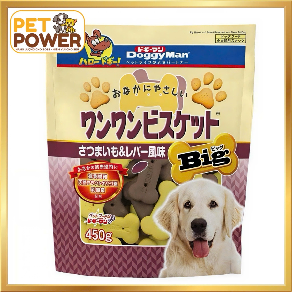 Bánh quy vị gan và khoai lang Doggyman 450g cho chó