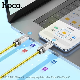 Cáp sạc nhanh Hoco U113 cổng TypeC to TypeC 100W, dài 1M