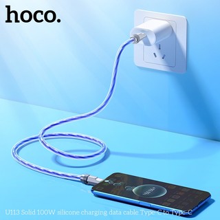 Cáp sạc nhanh Hoco U113 cổng TypeC to TypeC 100W, dài 1M