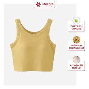 Áo Croptop ba lỗ nữ MELINFA có đệm mút 3D định hình nâng đỡ, Áo Bratop nữ mã VAA0552
