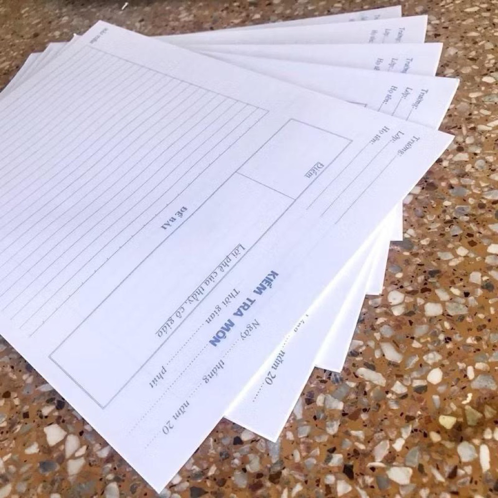 SET 50 TỜ ĐÔI GIẤY KIỂM TRA KẺ NGANG HẢI TIẾN.HÀNG LOẠI 1 DÀNH CHO HỌC SINH CẤP 2- CẤP 3