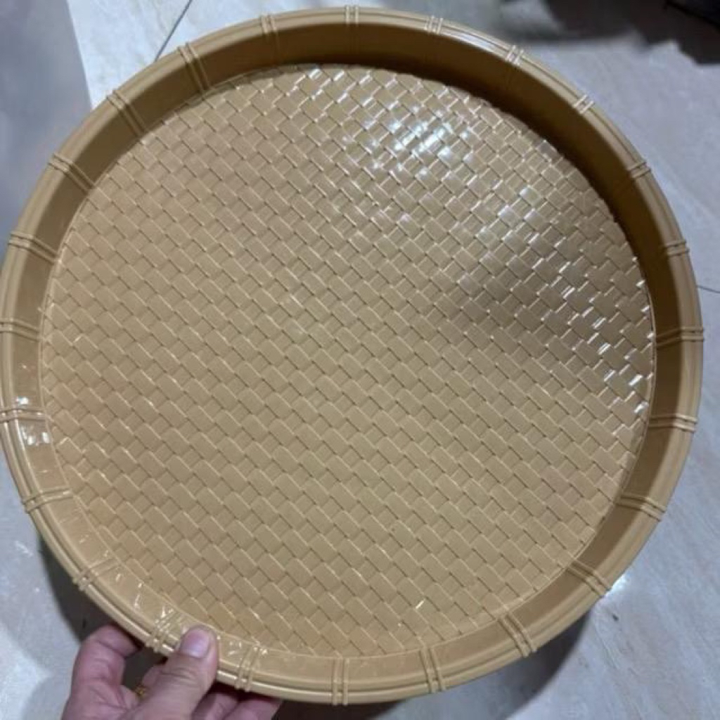 (Giá sỉ) Mẹt nhựa tròn giả mây tre đan Đủ Size 28cm Đĩa mẹt tròn đựng bún đậu,đồ ăn vặt,mẹt gà,.....mây đan