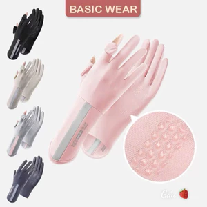Găng Tay Chống Nắng Lụa Băng Mỏng, Găng Tay Lái Xe Chống Trơn Trượt