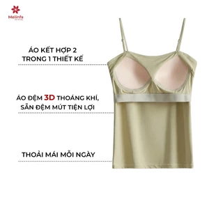 Áo hai dây Camisole có đệm mút 3D tiện lợi vải Polyamid cao cấp thoáng mát mã VAA0506
