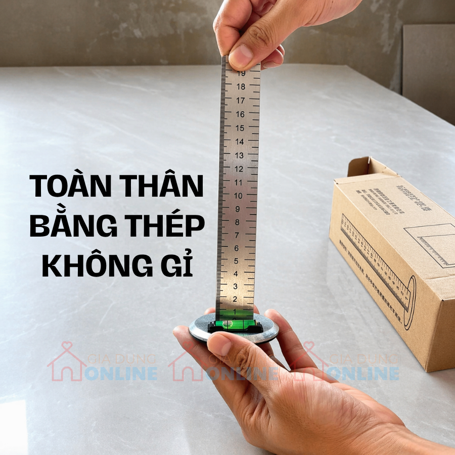 Thước đo độ bằng phẳng, độ chênh bề mặt khi lát gạch, sàn gỗ, sàn đá, epoxy, nền bê tông...