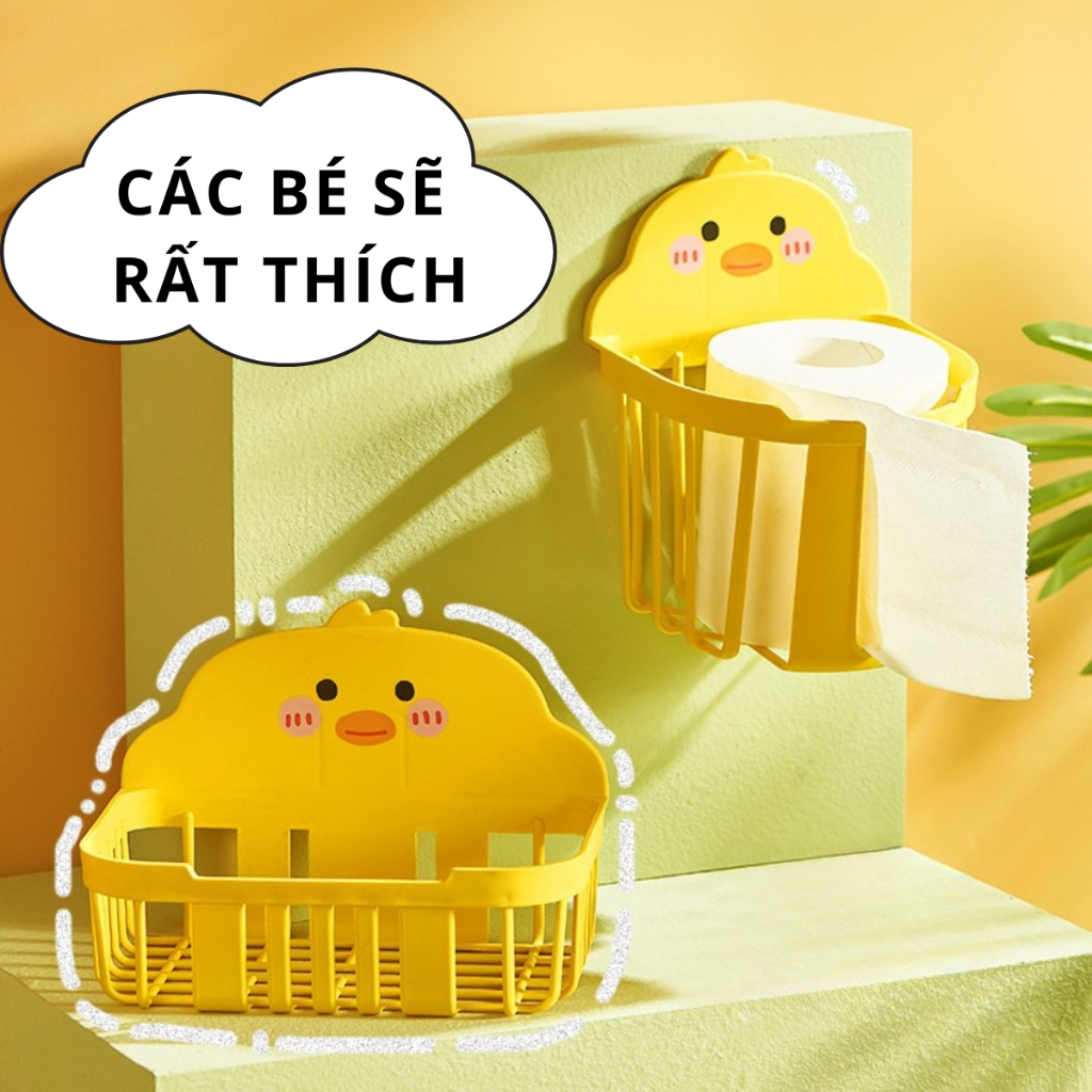 Giỏ Đựng Giấy Vệ Sinh Dán Tường, Kệ Để Giấy Vệ Sinh Phòng Tắm Tiện Lợi