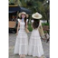 Set Váy Maxi 2 Dây Form Xòe Hàng 2 Lớp Chun Nhúm Ngực, Set Váy Viền Bèo Váy Đi Biển, Du Lịch