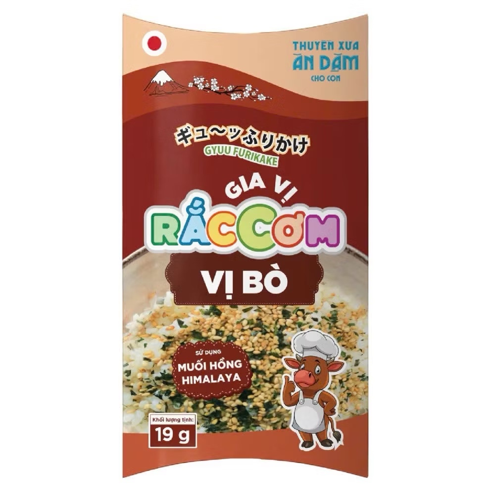 Gia vị rắc cơm Thuyền Xưa cho bé ăn dặm từ 1 tuổi. Đủ vị 19g và 30g. Nguyên liệu tự nhiên an toàn