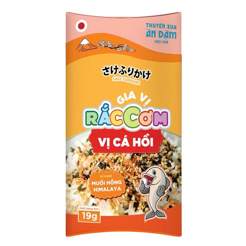 Gia vị rắc cơm Thuyền Xưa cho bé ăn dặm từ 1 tuổi. Đủ vị 19g và 30g. Nguyên liệu tự nhiên an toàn