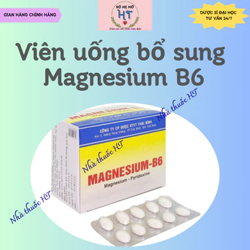 Viên uống Magnesium B6 - Bổ sung Magie và Vitamin B6 giảm căng thẳng,đau đầu,mất ngủ (100 viên)