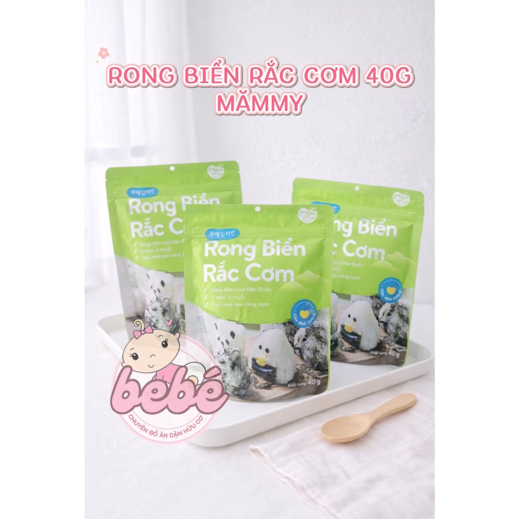 Rong biển rắc cơm cháo Mămmy cho bé, rong biển trộn cơm giúp bé ăn ngon