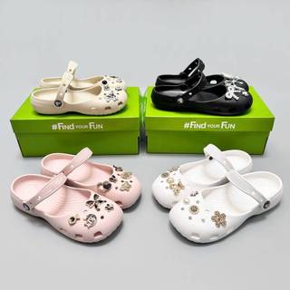 Dép sục ballet nữ da beo, sục dáng búp bê mang gọn chân tặng kèm charm sticker trang trí