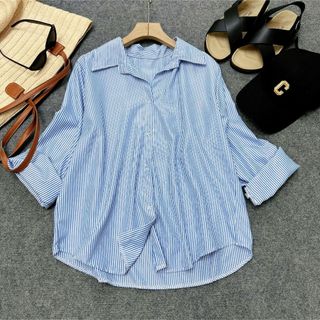 Set đồ bigsize nữ áo sơ mi kẻ sọc hottrend phối quần đùi lưng chun co giãn thoải mái basic che khuyết điểm hè - SET974
