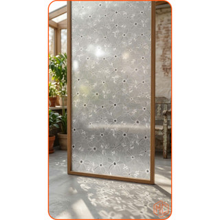 Giấy Dán Kính 3D Hoa Văn T014 Khổ 90x1m làm mờ kính nhìn 1 chiều, decal cản nắng