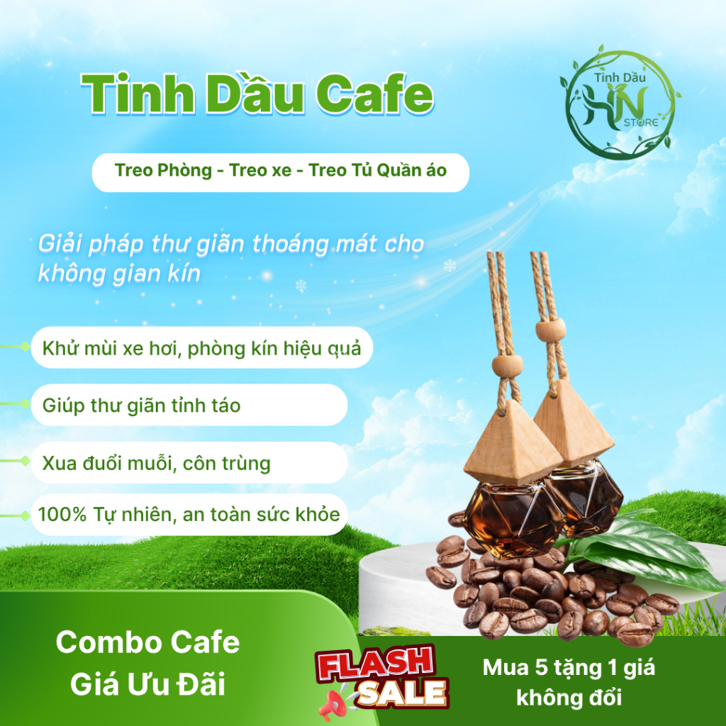 Combo Tinh Dầu Thơm Phòng Hương Chanh Sả 10ml Khử Mùi Thư Giãn Treo Xe Treo Phòng: Thơm Phòng, Thơm Xe, Đuổi Côn Trùng.