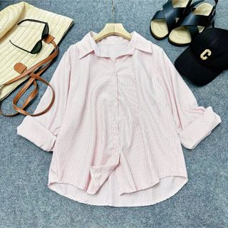 Set đồ bigsize nữ áo sơ mi kẻ sọc hottrend phối quần đùi lưng chun co giãn thoải mái basic che khuyết điểm hè - SET974