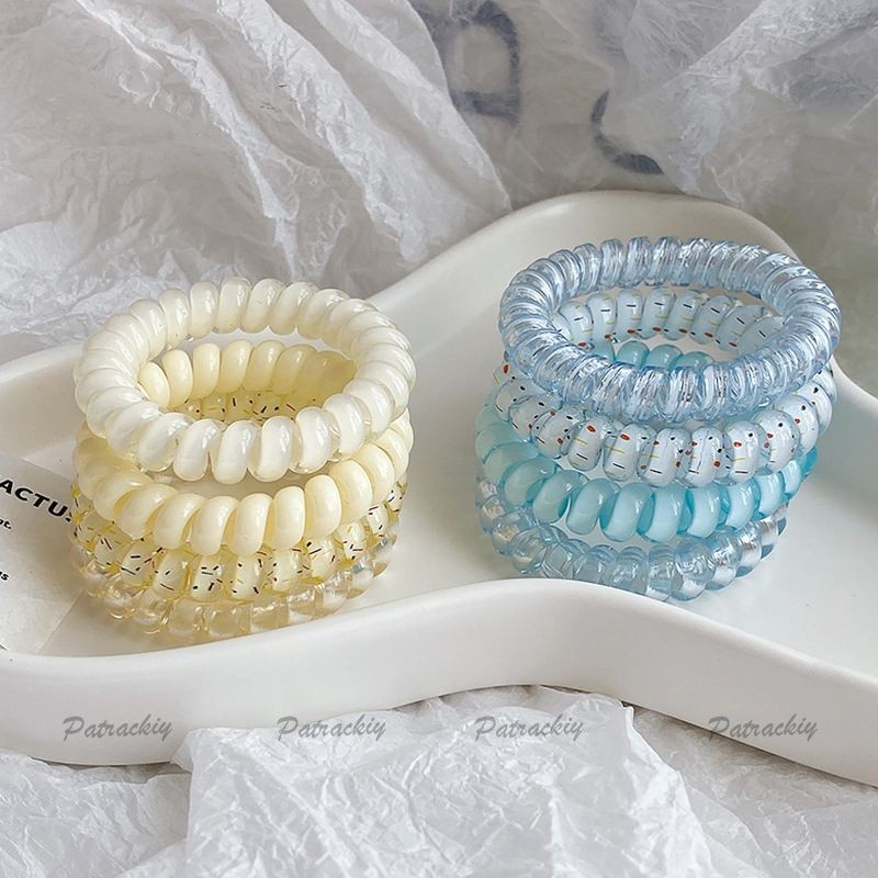 🌈Child✨Set 4 Dây Buộc Tóc Thời Trang Quốc Cho Nữ Đơn Giản Dây Điện Thoại Dopamine