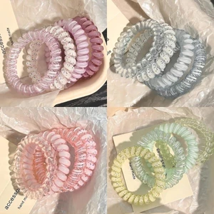 🌈Child✨Set 4 Dây Buộc Tóc Thời Trang Quốc Cho Nữ Đơn Giản Dây Điện Thoại Dopamine