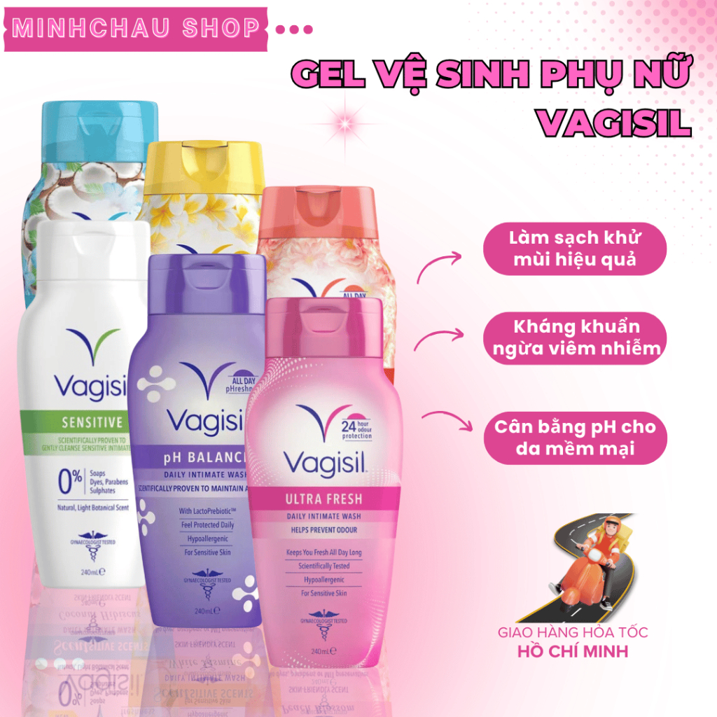 Dung Dịch Vệ Sinh VAGISIL Hương Nước Hoa, Cân Bằng pH, Kiểm Soát Mùi, Da Nhạy Cảm - Chính Hãng