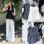 Áo 2 dây summer bèo kẻ caro nút hoa LILI TOP