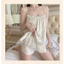 Bộ Đồ Ngủ Nữ 2 Dây Dệt Hoa Trơn Mịn – Set Áo Dây + Quần Short Form Rộng Mềm Mại Thoải Mái