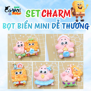 Set charm bọt biển mini cute- Set charm đục siêu cute hấp dẫn, hàng new trend 2026