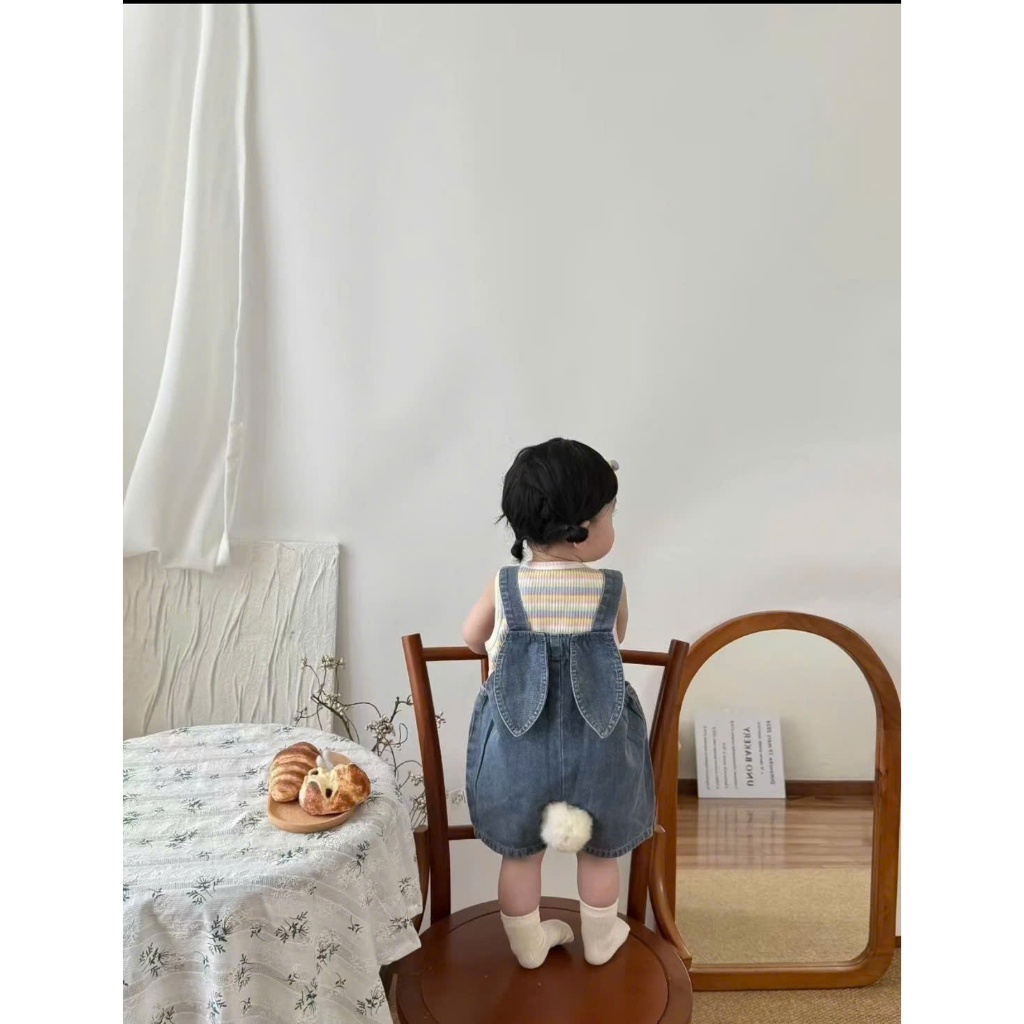 Yếm Bò Tai Thỏ Siêu Dễ Thương Cho Bé Từ 1-6 Tuổi