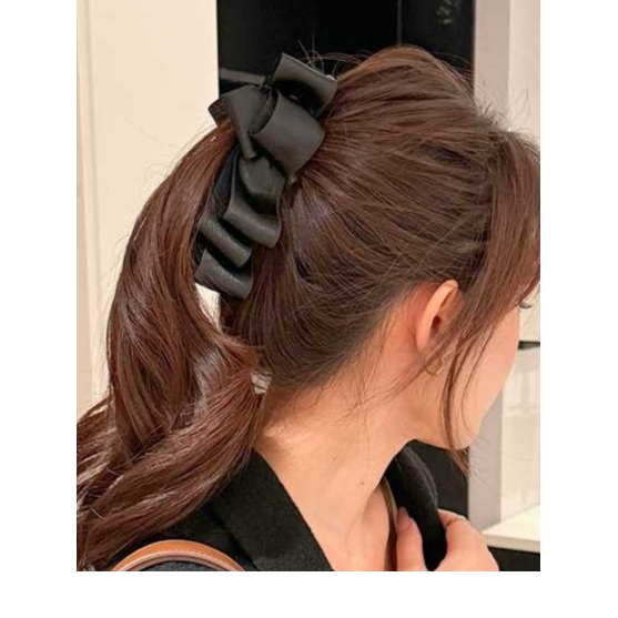 🌈Child✨Satin Nơ Chuối Kẹp Nữ Đuôi Ngựa Kẹp Tóc Phụ Kiện Tóc