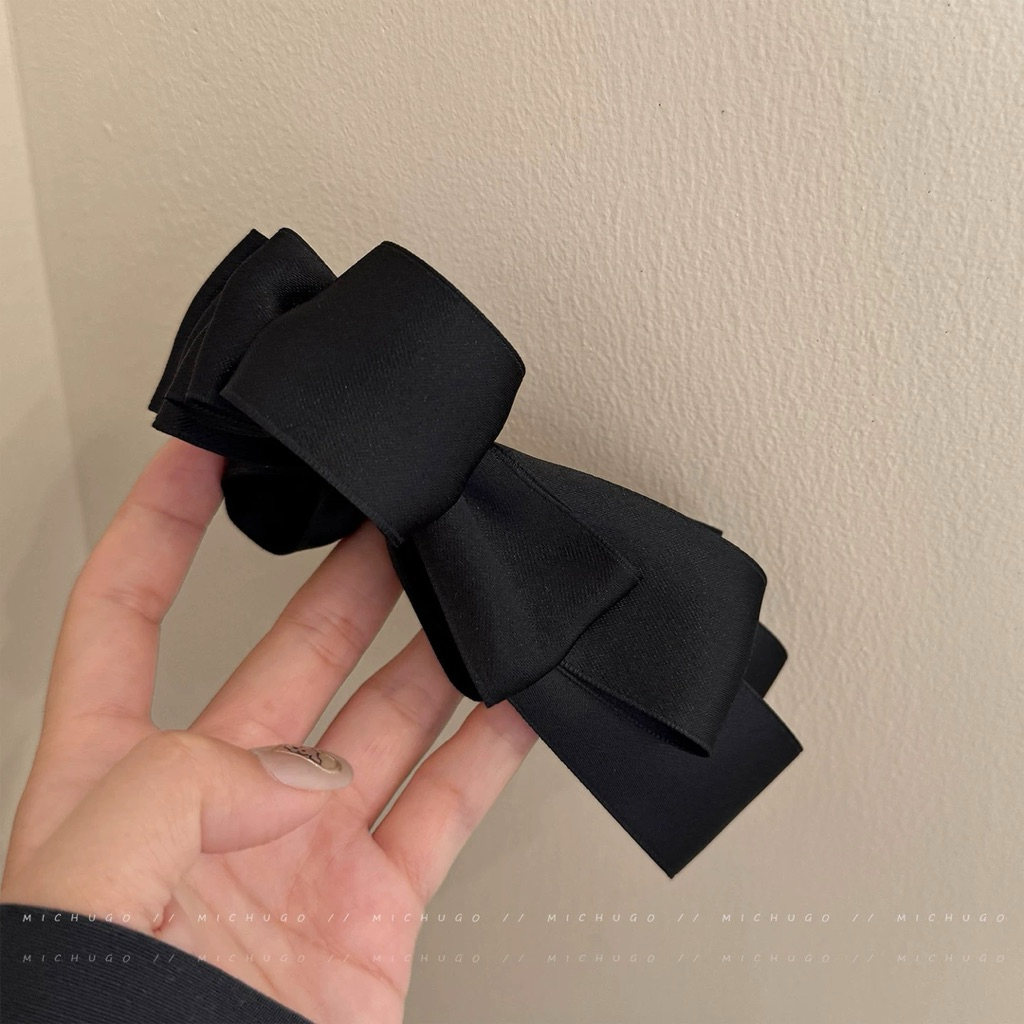 🌈Child✨Satin Nơ Chuối Kẹp Nữ Đuôi Ngựa Kẹp Tóc Phụ Kiện Tóc