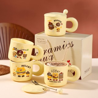 Cốc sứ quà tặng Sweet cake cute 400ml quà tặng sinh nhật bạn gái, ly sứ dễ thương tặng bạn thân
