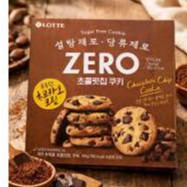 Bánh ăn kiêng không đường Zero Sugar Chocolate Chip Cookies 168g - 롯데 제로 초콜릿칩쿠키168g