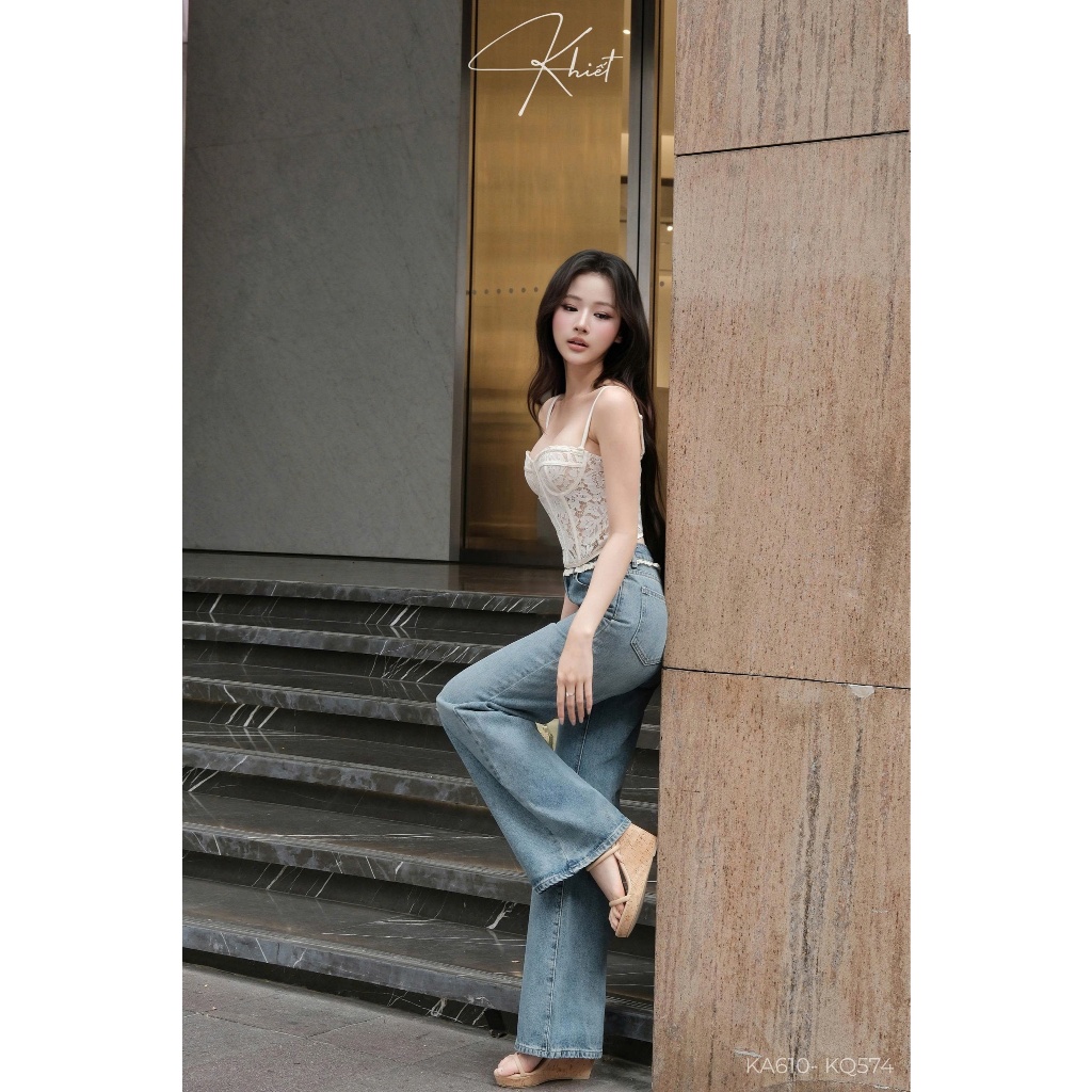 Áo Corset Ren 2 Dây Cúp Ngực Dây Mảnh Tôn Dáng Quyến Rũ Khiết KA610 KA610A