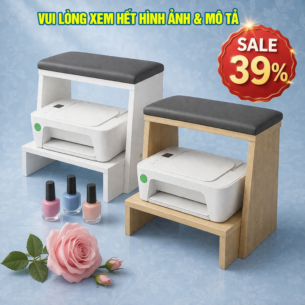 Kê chân làm nail bằng gỗ gấp gọn giá rẻ GC01 ( Vui lòng xem hết mô tả, hình ảnh trước khi mua)