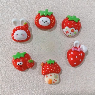 Set Charm  Dâu Tây Ngọt Ngào Cute Kawaii Trang Trí Dép Túi Phụ Kiện Xinh Xắn Vườn Dâu Cổ Tích Mini Dễ Thương Hot Trend