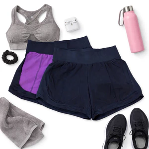 Quần đùi thể thao nữ,quần tập gym,đạp xe, tenis.vải co dãn 1 lớp thoáng mịn hàng xuất dư xịn
