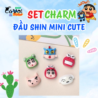 Set charm đầu Shin cậu bé bút chì mini cute- Set gắn dép siêu hot hit trend new 2026