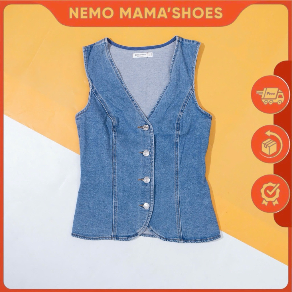 STRADIVARIUS ÁO GILE DENIM NỮ THANH LỊCH, NĂNG ĐỘNG (260405043)