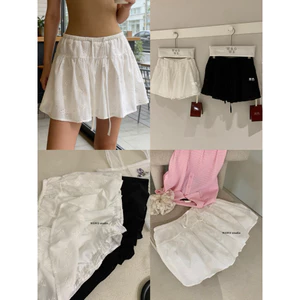 WGWE | Chân váy xô thêu hoa tầng có quần trong, style ballet – W9300#