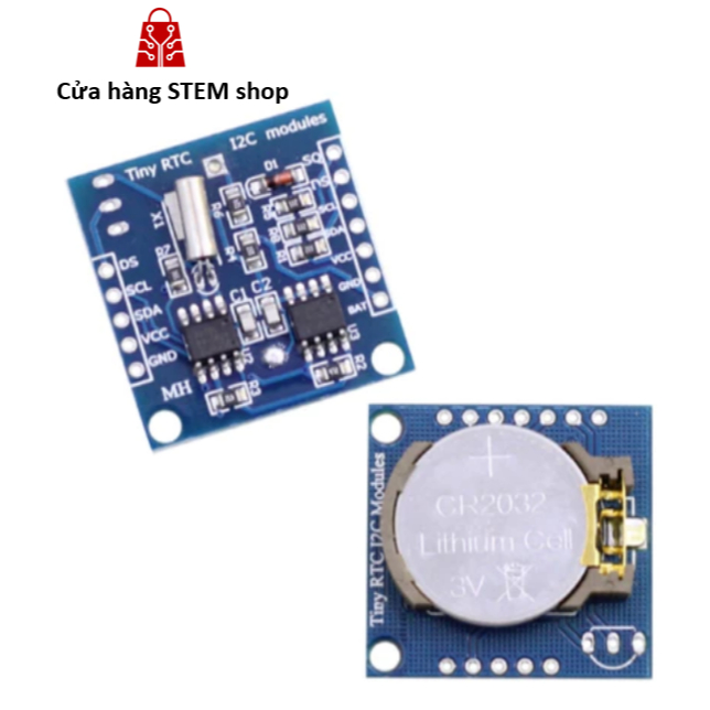 Module RTC DS1307 Kèm Pin – Đồng Hồ Thời Gian Thực I2C Cho Arduino ...