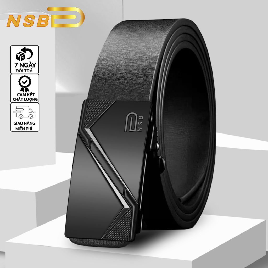 🔥 SỐC 🔥 Thắt lưng nam da cao cấp khóa hợp kim tự động sang trọng lịch lãm - Nịt da bảo hành 12 tháng