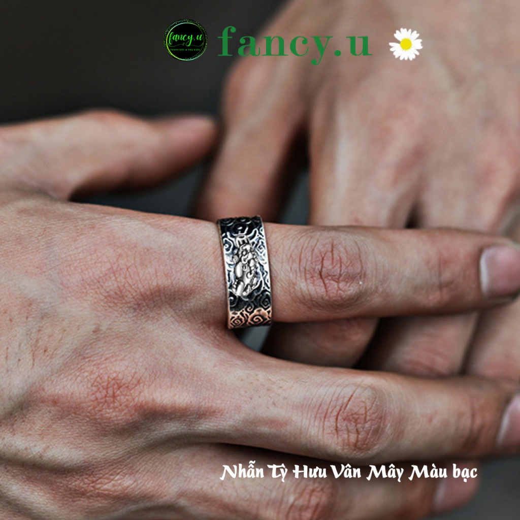 Men's 925 Silver Feng Shui Ring by Fancy.U