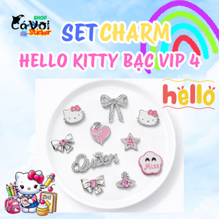 [ĐỘC QUYỀN] Set charm Hello Kitty cao cấp version 4- Bộ charm gắn dép siêu hot hit trending 2026- Có bán lẻ charm